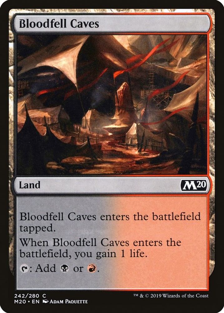 2019 Magic: The Gathering: Core Set 2020 (M20) - Bloodfell Caves (#242, Common) (, Near Mint)