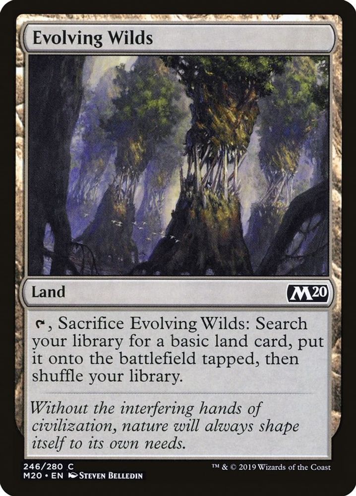 2019 Magic: The Gathering: Core Set 2020 (M20) - Evolving Wilds (#246, Common) (, Near Mint)