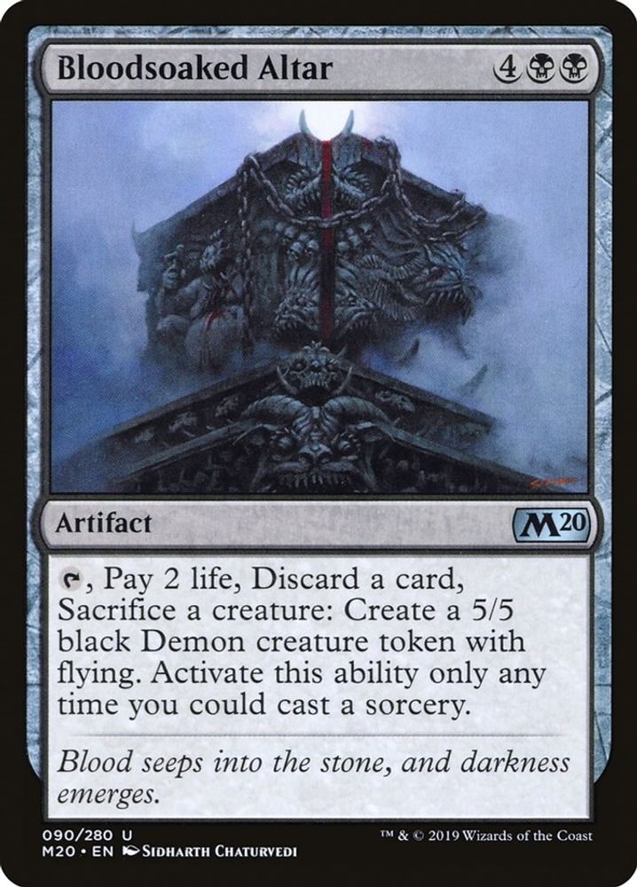 2019 Magic: The Gathering: Core Set 2020 (M20) - Bloodsoaked Altar (#90, Uncommon) (, Near Mint)