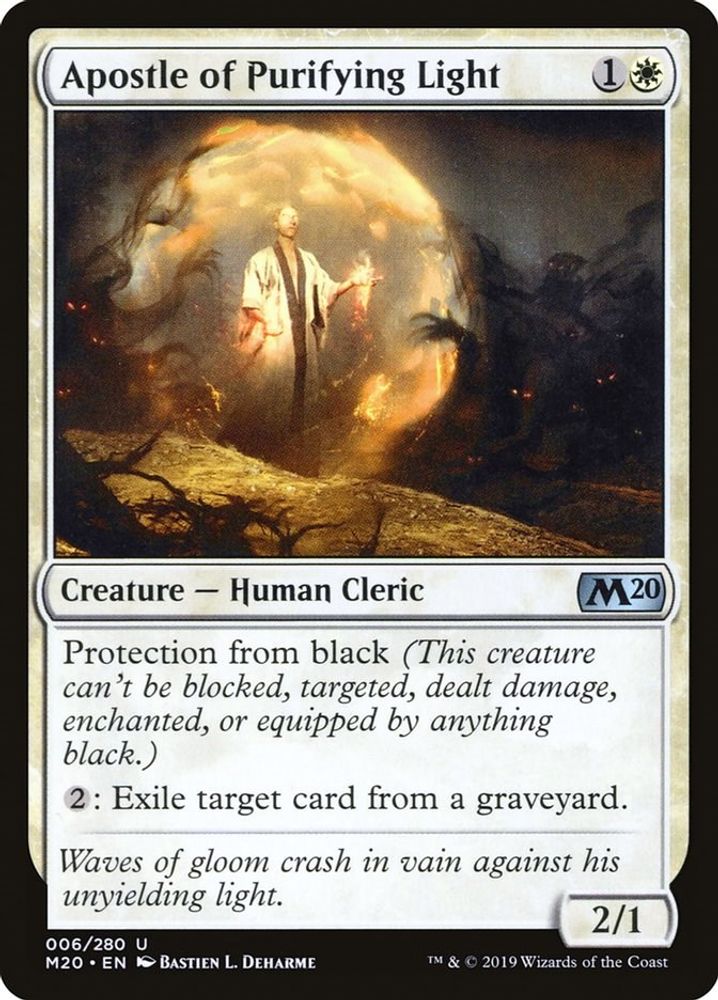 2019 Magic: The Gathering: Core Set 2020 (M20) - Apostle of Purifying Light (#6, Uncommon) (, Near Mint)