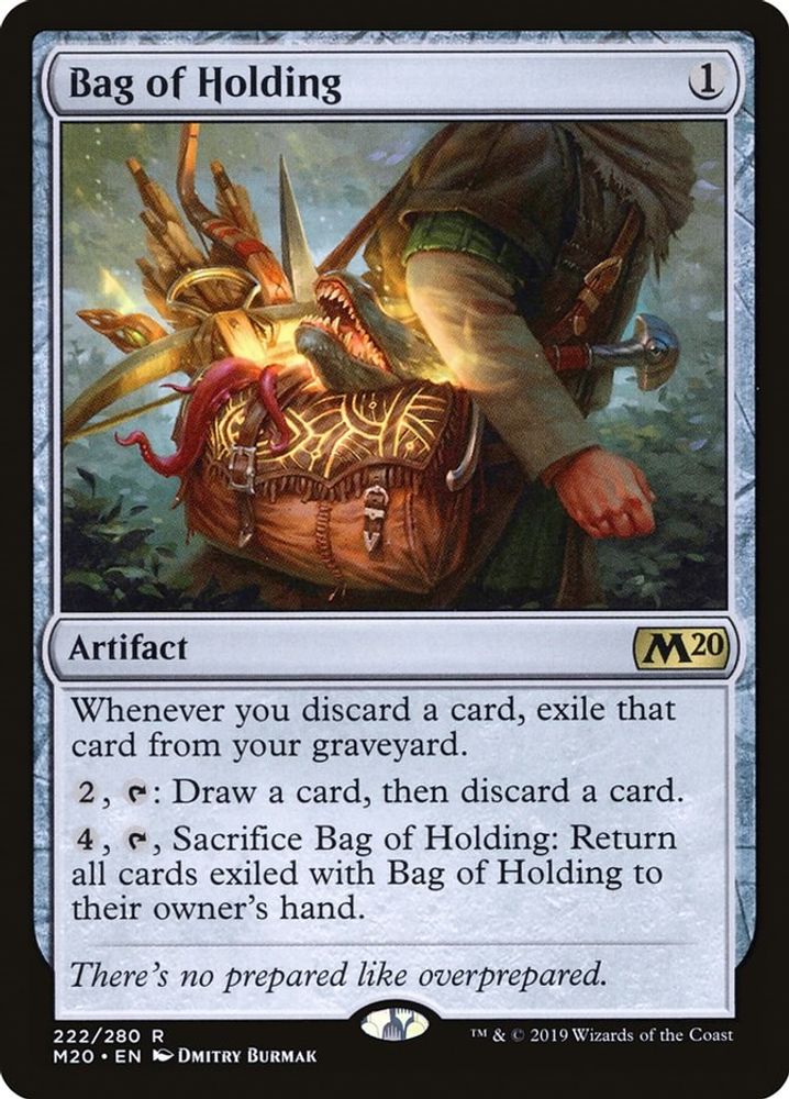 2019 Magic: The Gathering: Core Set 2020 (M20) - Bag of Holding (#222, Rare) (, Near Mint)
