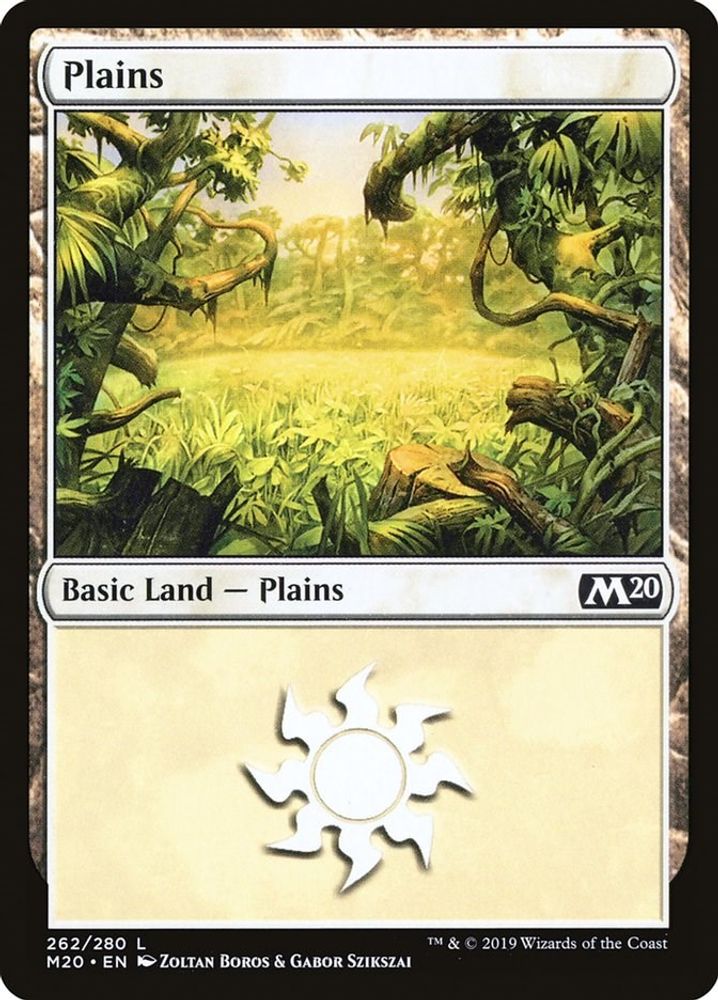 2019 Magic: The Gathering: Core Set 2020 (M20) - Plains 262 (#262, Land) (Foil, Near Mint)