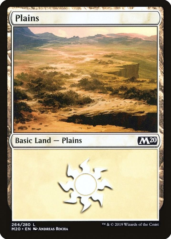 2019 Magic: The Gathering: Core Set 2020 (M20) - Plains 264 (#264, Land) (Foil, Near Mint)