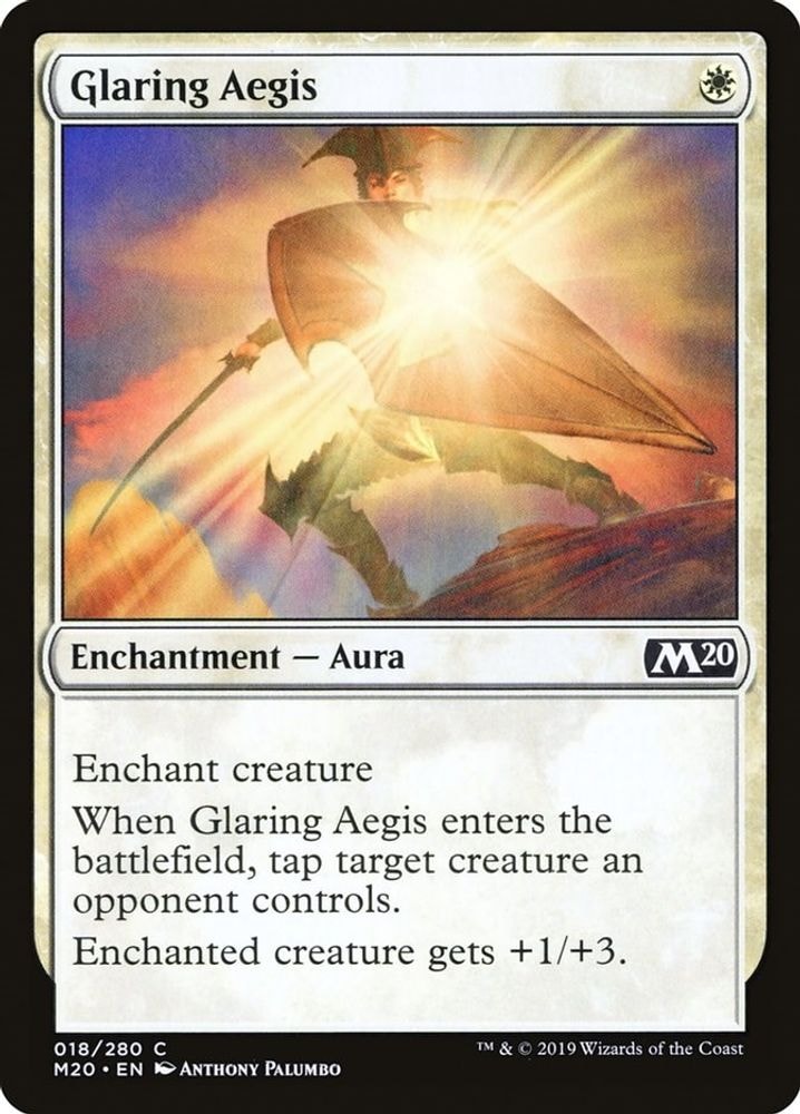 2019 Magic: The Gathering: Core Set 2020 (M20) - Glaring Aegis (#18, Common) (, Near Mint)
