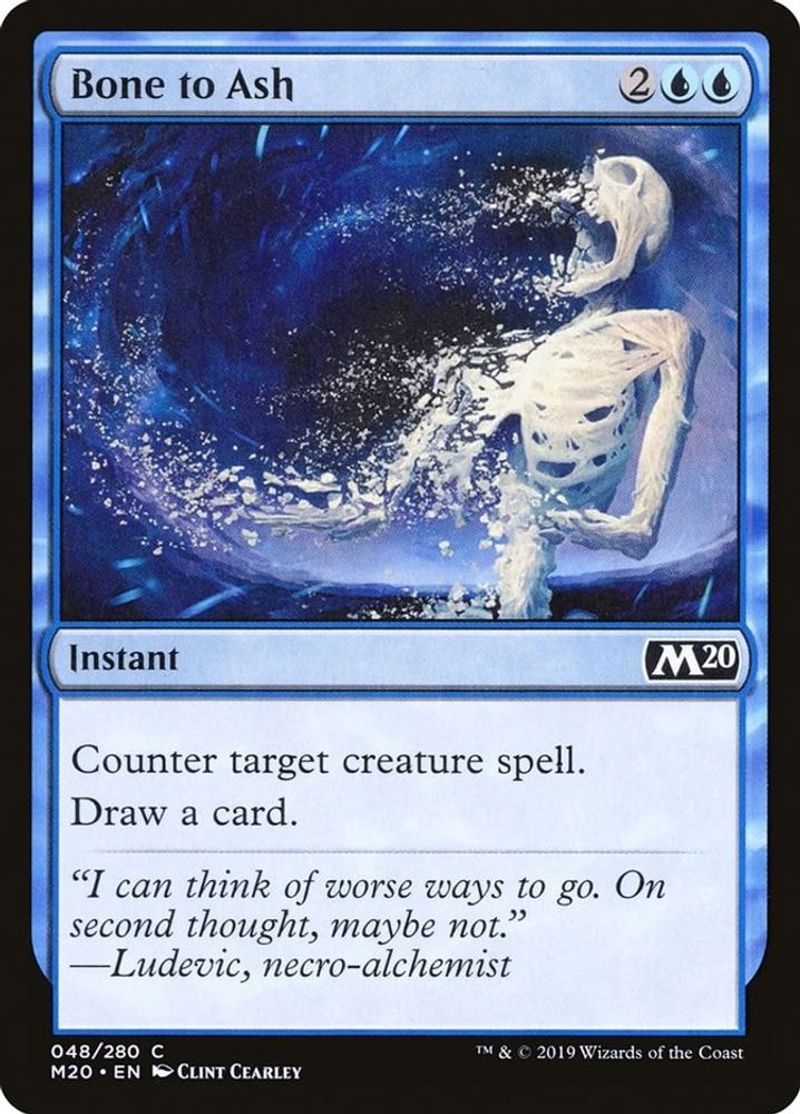 2019 Magic: The Gathering: Core Set 2020 (M20) - Bone to Ash (#48, Common) (, Near Mint)