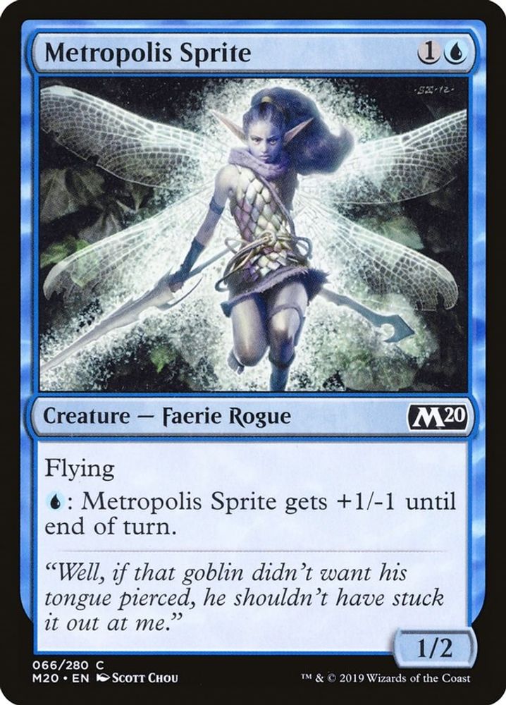2019 Magic: The Gathering: Core Set 2020 (M20) - Metropolis Sprite (#66, Common) (, Near Mint)
