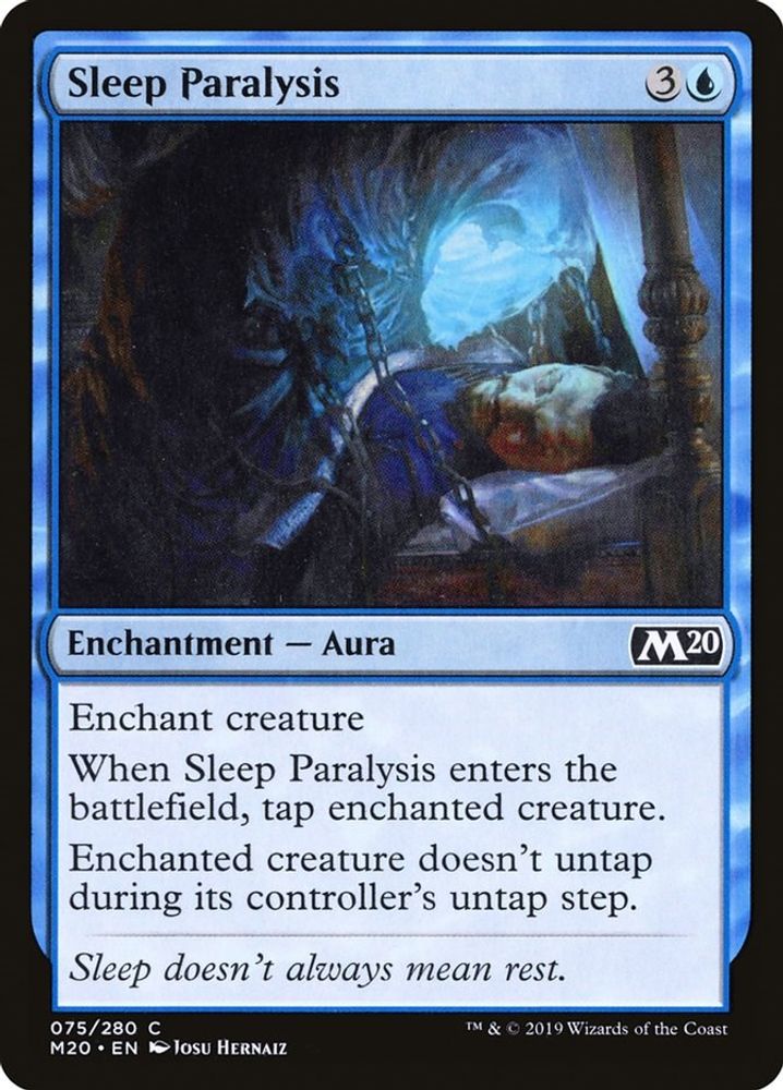 2019 Magic: The Gathering: Core Set 2020 (M20) - Sleep Paralysis (#75, Common) (, Near Mint)