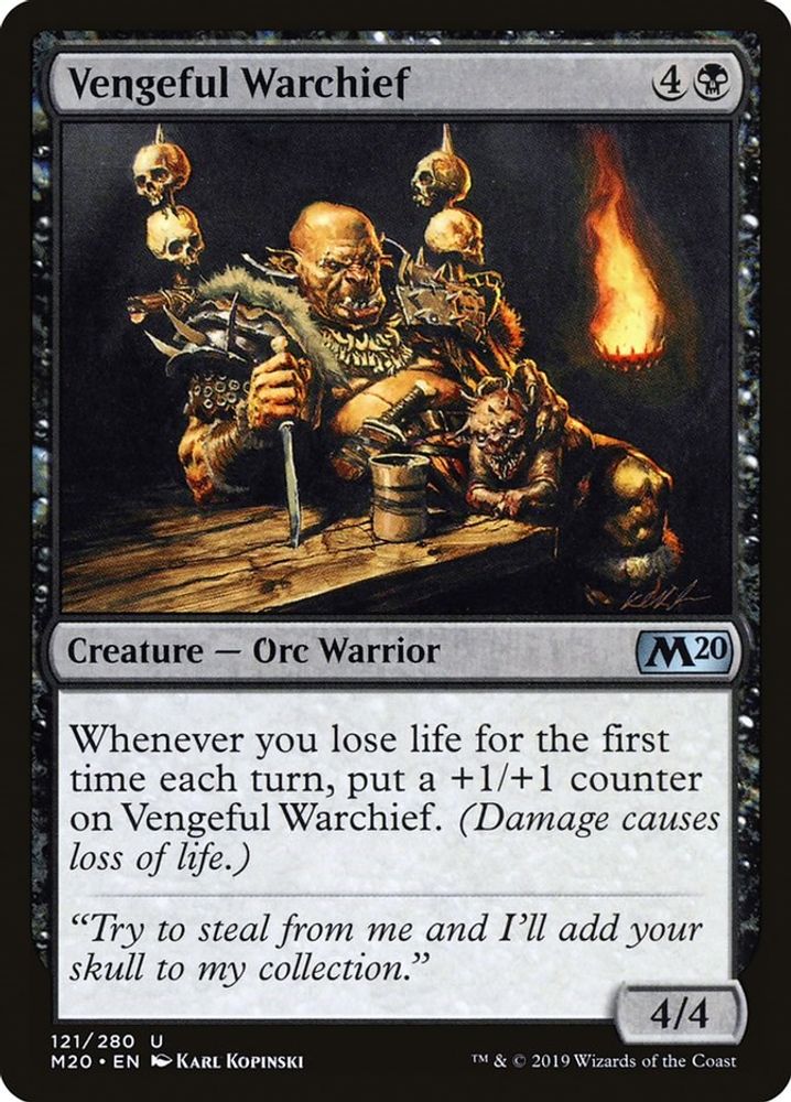 2019 Magic: The Gathering: Core Set 2020 (M20) - Vengeful Warchief (#121, Uncommon) (, Near Mint)