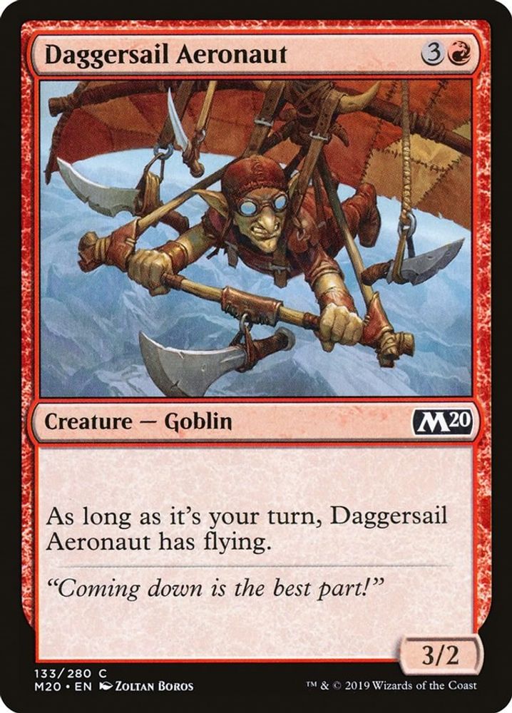 2019 Magic: The Gathering: Core Set 2020 (M20) - Daggersail Aeronaut (#133, Common) (, Near Mint)