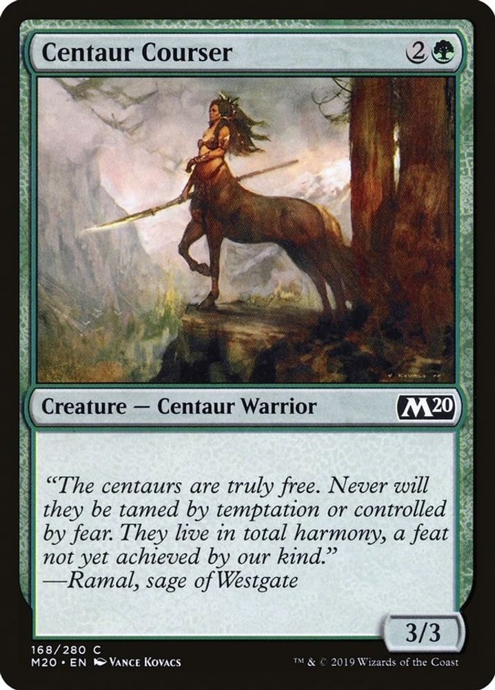 2019 Magic: The Gathering: Core Set 2020 (M20) - Centaur Courser (#168, Common) (Foil, Near Mint)