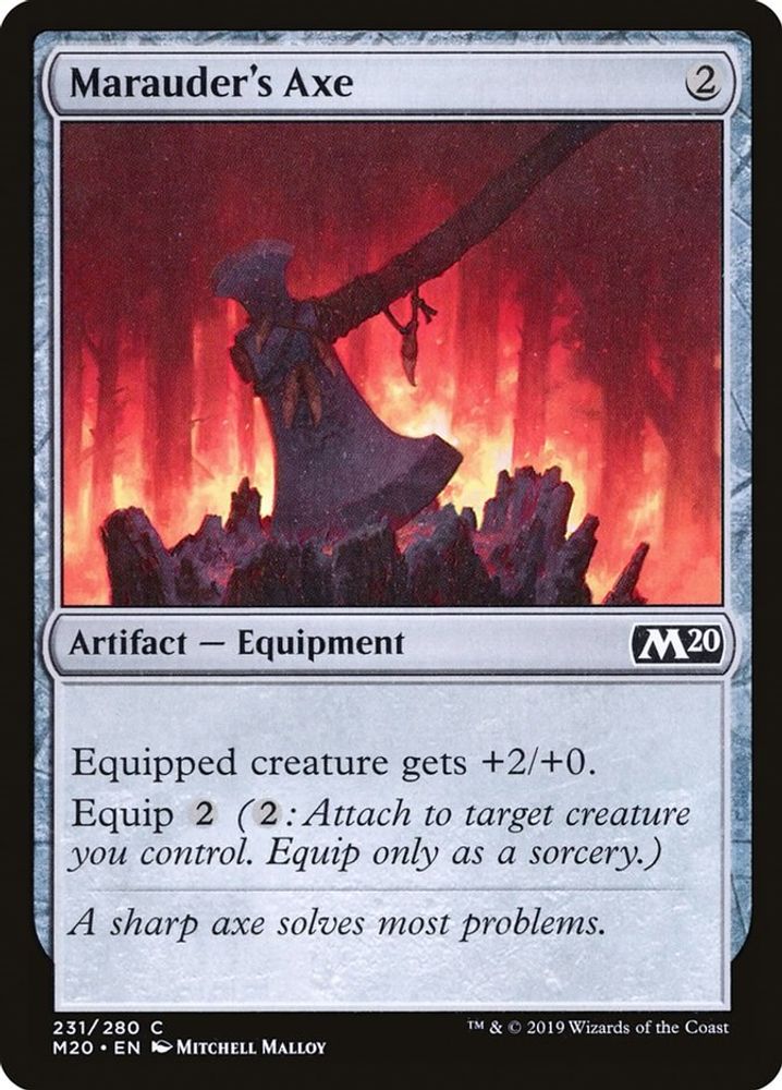 2019 Magic: The Gathering: Core Set 2020 (M20) - Marauders Axe (#231, Common) (, Near Mint)