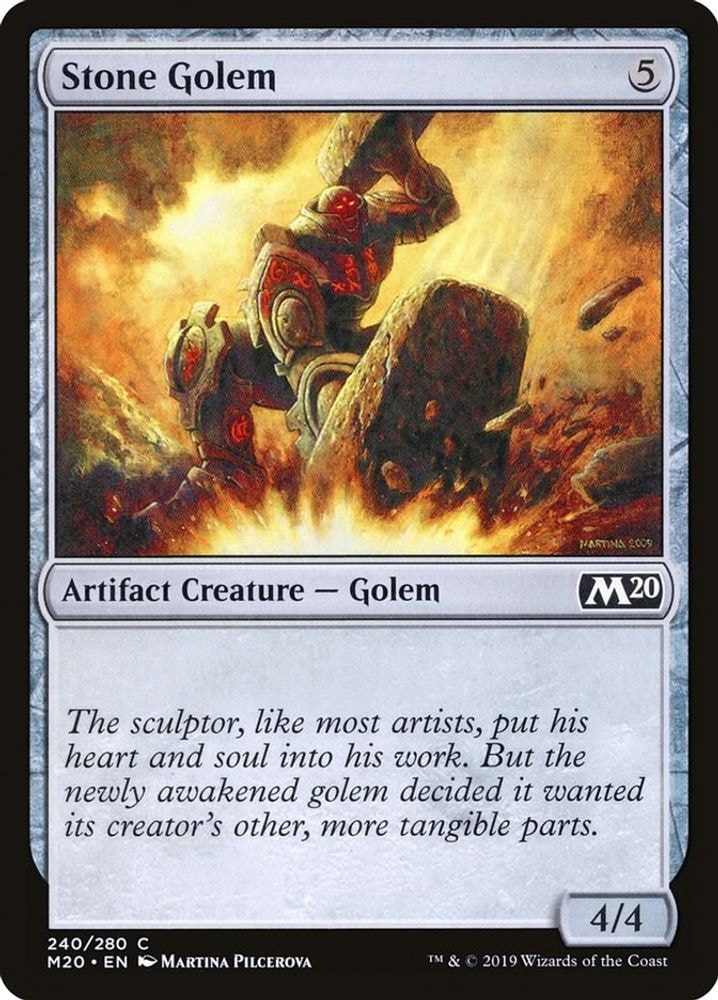 2019 Magic: The Gathering: Core Set 2020 (M20) - Stone Golem (#240, Common) (, Near Mint)