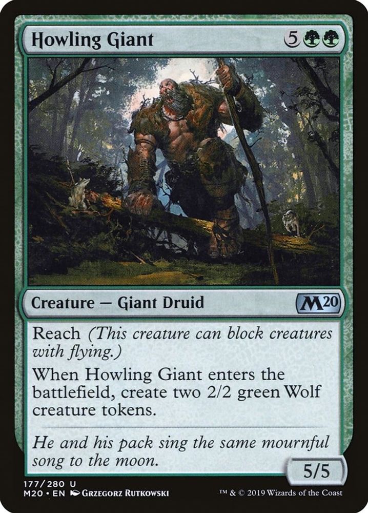 2019 Magic: The Gathering: Core Set 2020 (M20) - Howling Giant (#177, Uncommon) (, Near Mint)