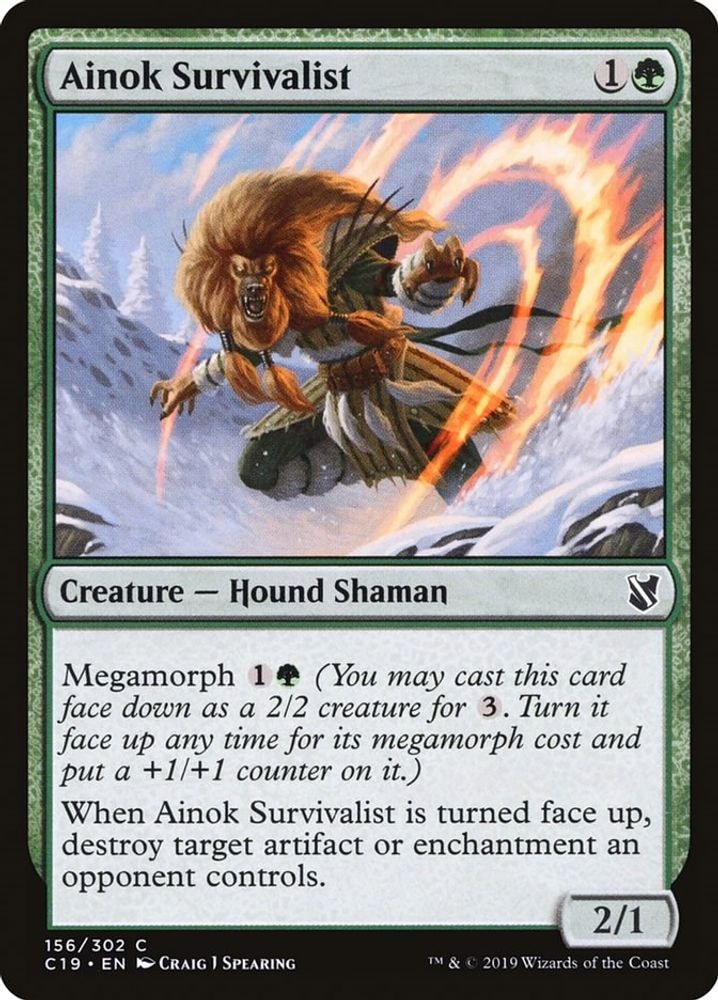 2019 Magic: The Gathering: Commander 2019 (C19) - Ainok Survivalist (#156, Common) (, Near Mint)