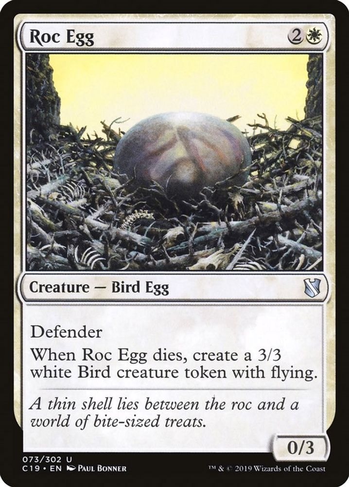 2019 Magic: The Gathering: Commander 2019 (C19) - Roc Egg (#73, Uncommon) (, Near Mint)