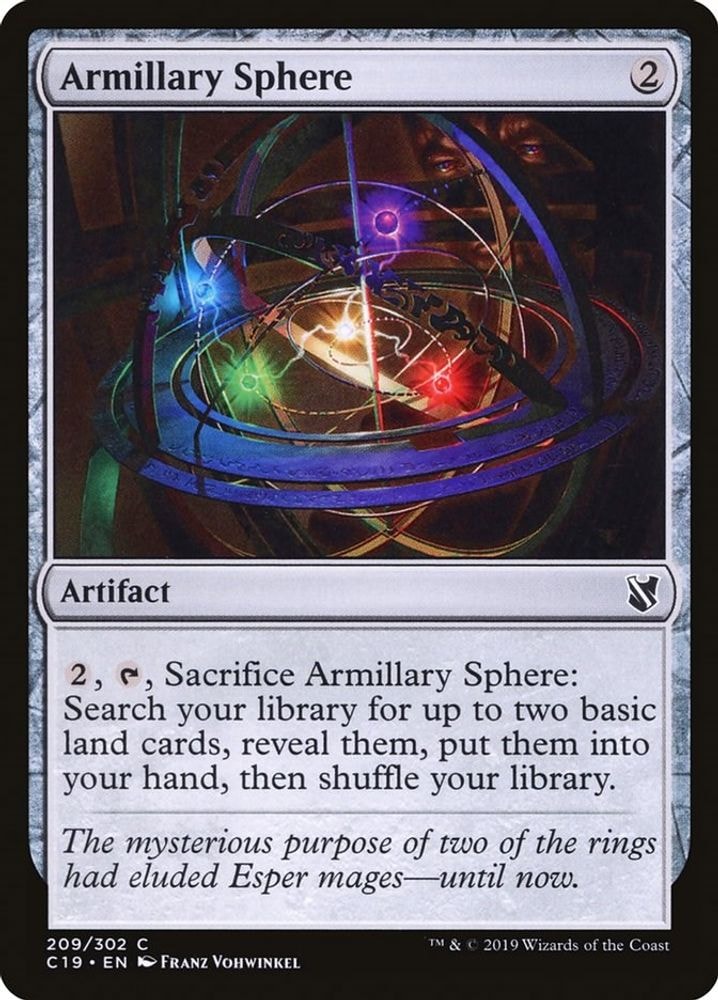 2019 Magic: The Gathering: Commander 2019 (C19) - Armillary Sphere (#209, Common) (, Near Mint)