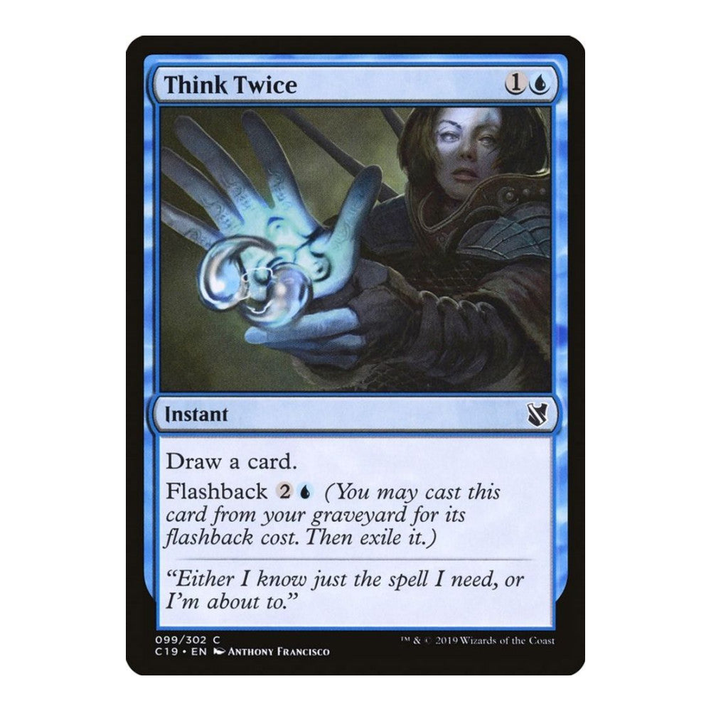 2019 Magic: The Gathering: Commander 2019 (C19) - Think Twice (#99, Common) (, Near Mint)