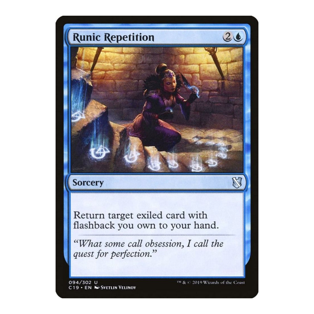 2019 Magic: The Gathering: Commander 2019 (C19) - Runic Repetition (#94, Uncommon) (, Near Mint)