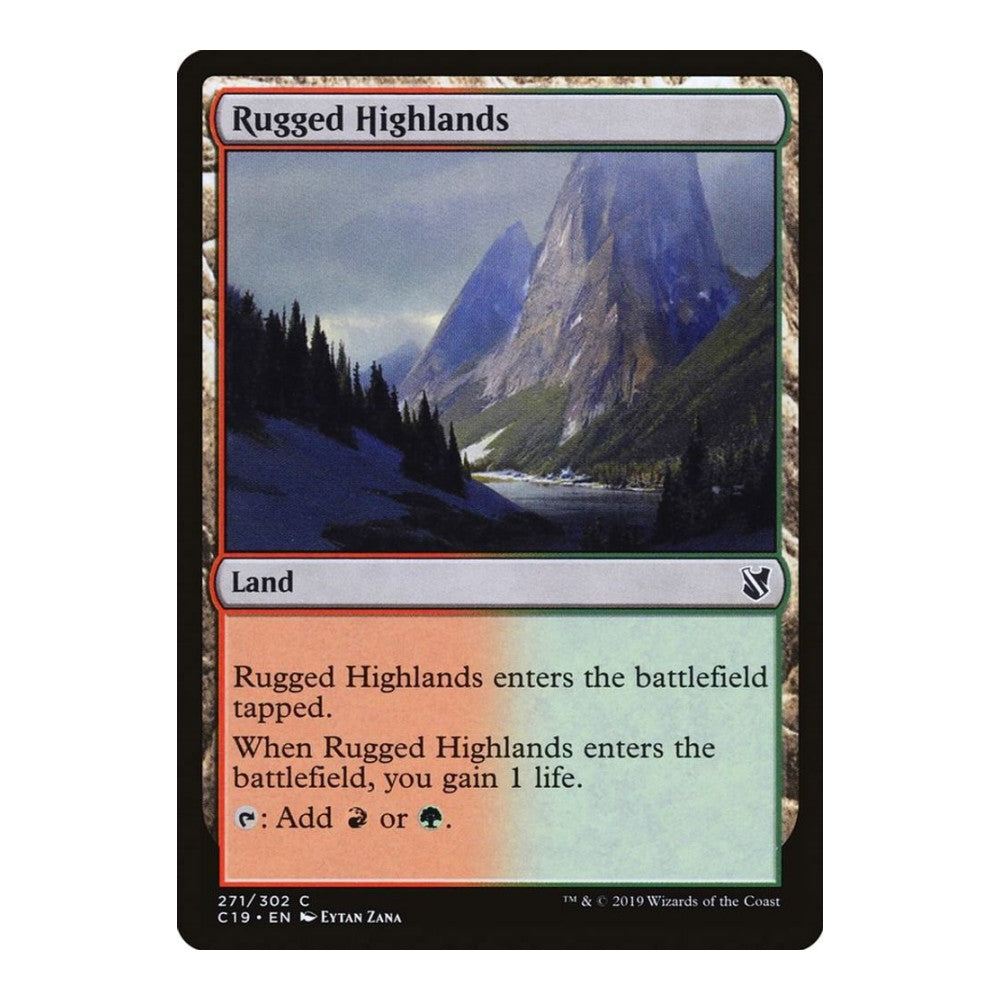 2019 Magic: The Gathering: Commander 2019 (C19) - Rugged Highlands (#271, Common) (, Near Mint)