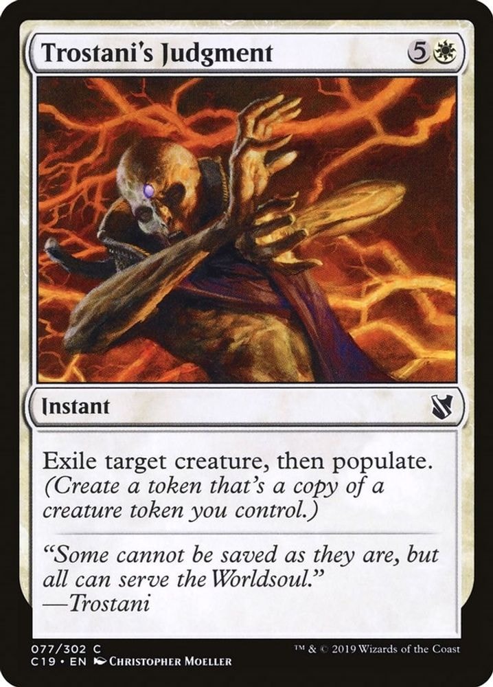 2019 Magic: The Gathering: Commander 2019 (C19) - Trostanis Judgment (#77, Common) (, Near Mint)