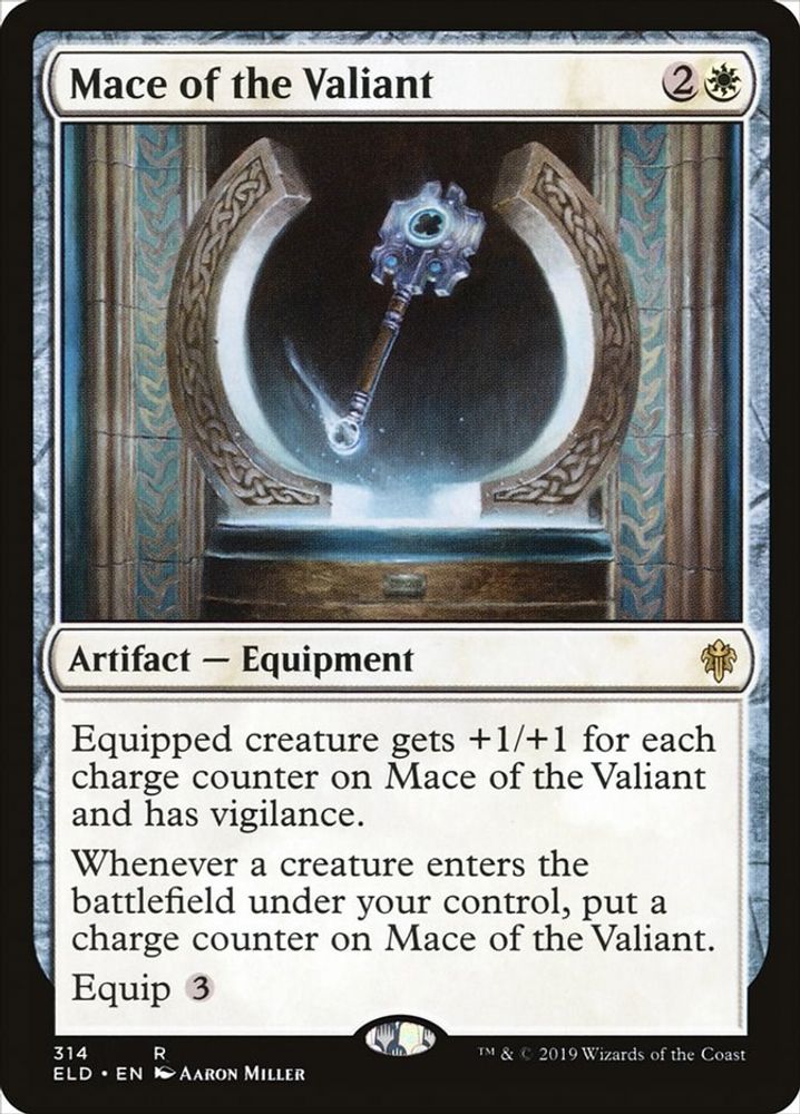 2019 Magic: The Gathering: Throne of Eldraine (ELD) - Mace of the Valiant (#314, Rare) (, Near Mint)