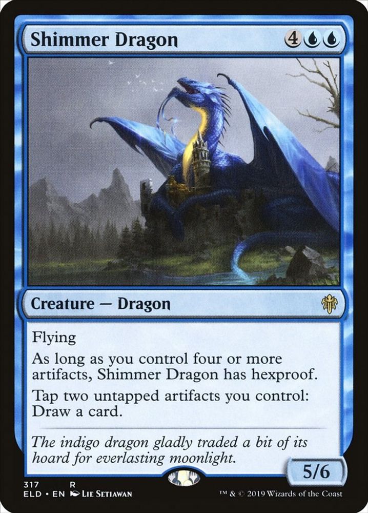 2019 Magic: The Gathering: Throne of Eldraine (ELD) - Shimmer Dragon (#317, Rare) (, Near Mint)