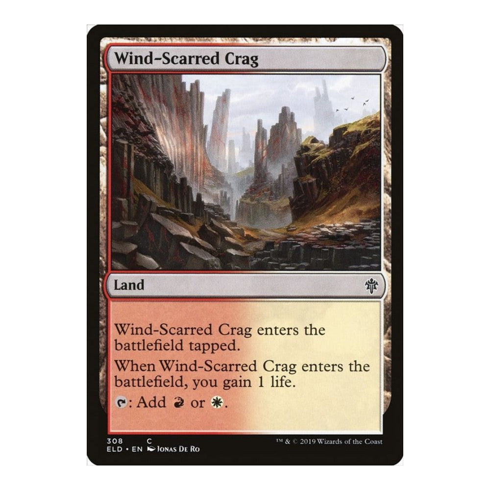 2019 Magic: The Gathering: Throne of Eldraine (ELD) - Wind Scarred Crag (#308, Common) (, Near Mint)