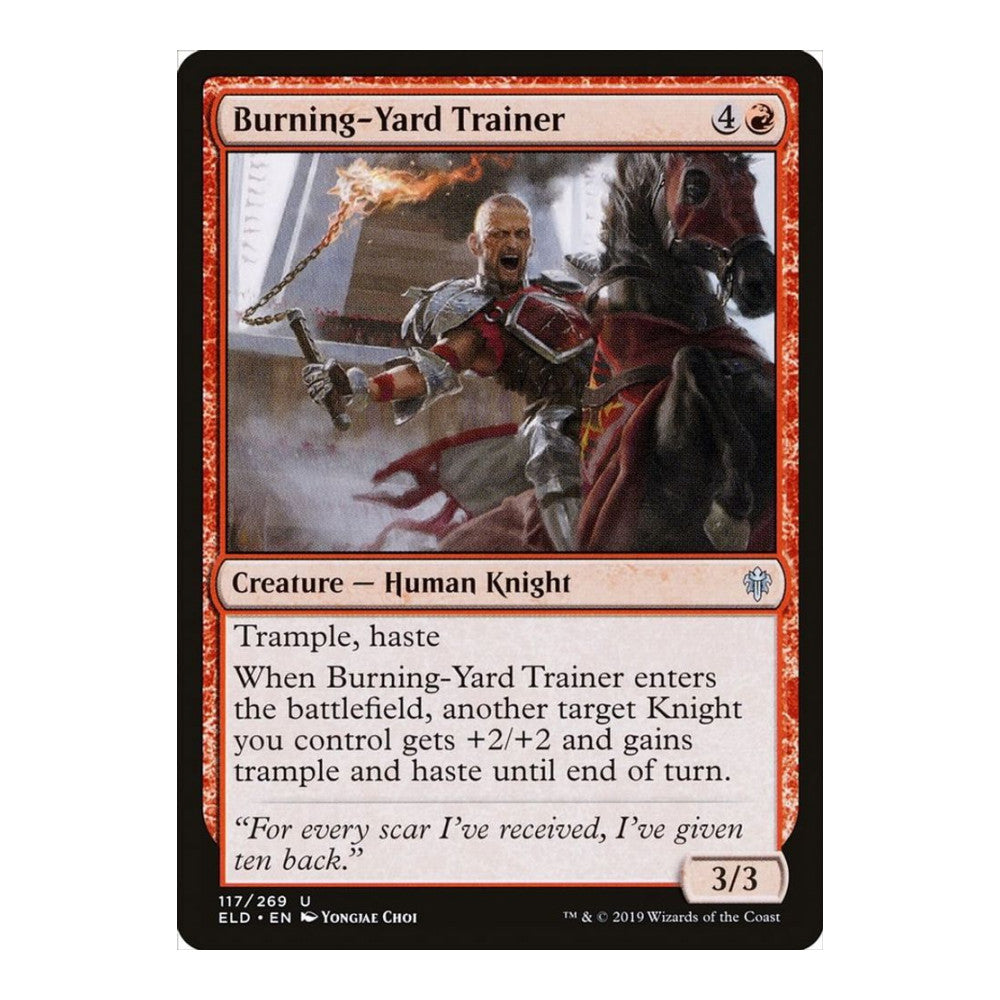 Burning Yard Trainer - Throne of Eldraine () - Near Mint -