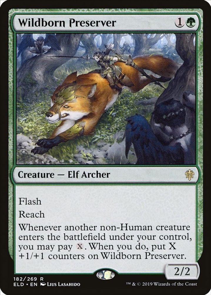 2019 Magic: The Gathering: Throne of Eldraine (ELD) - Wildborn Preserver (#182, Rare) (, Near Mint)