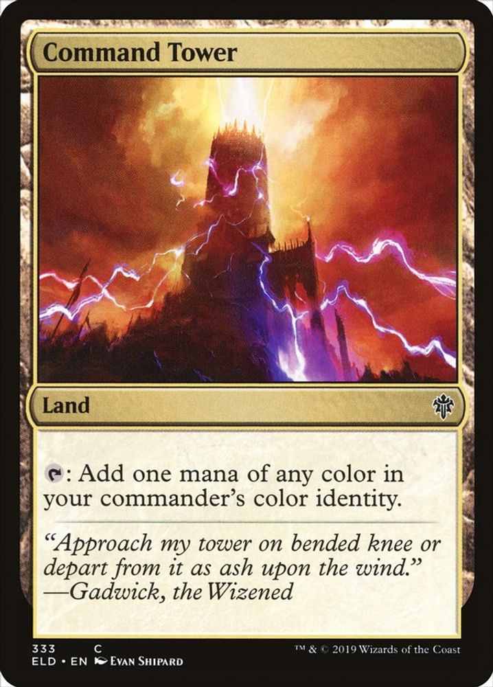 2019 Magic: The Gathering: Throne of Eldraine (ELD) - Command Tower (#333, Common) (, Near Mint)