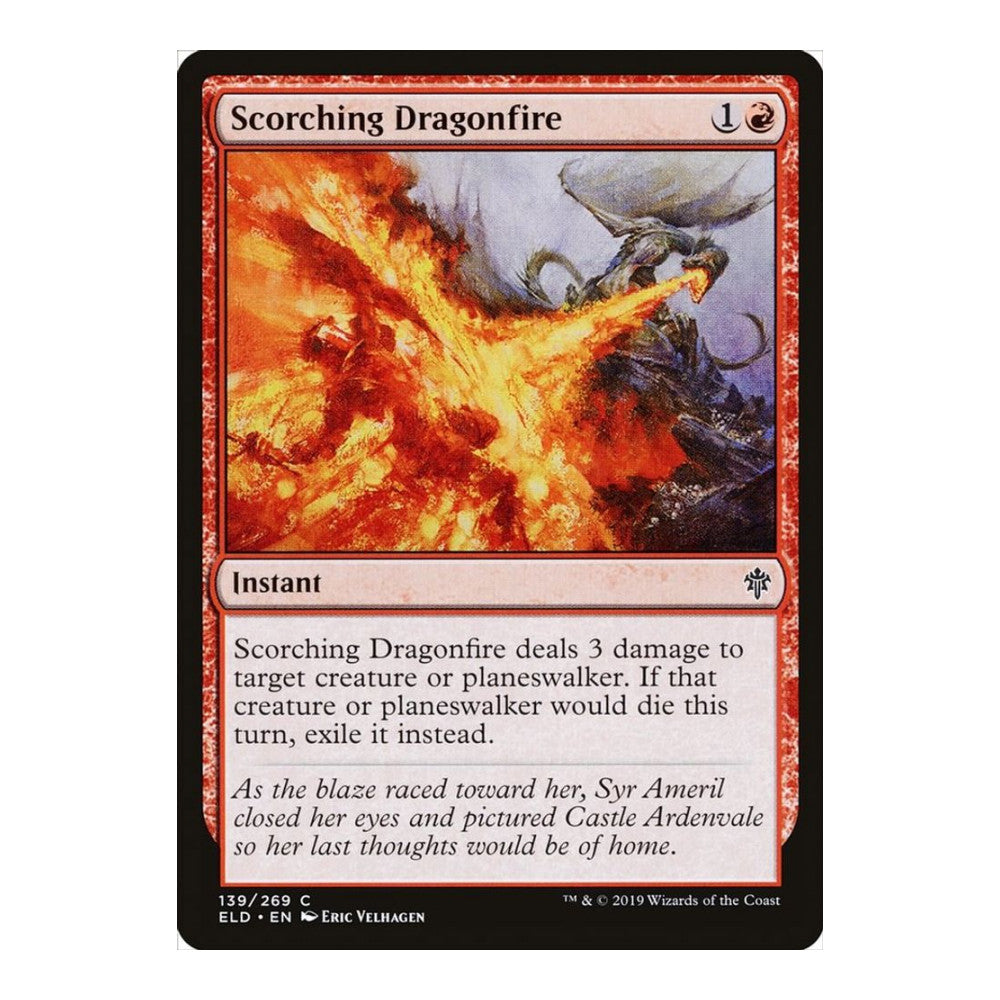 2019 Magic: The Gathering: Throne of Eldraine (ELD) - Scorching Dragonfire (#139, Common) (, Near Mint)