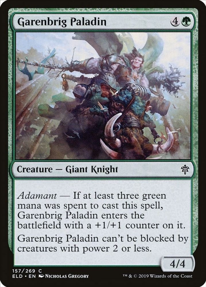 2019 Magic: The Gathering: Throne of Eldraine (ELD) - Garenbrig Paladin (#157, Common)