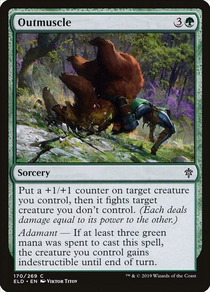 2019 Magic: The Gathering: Throne of Eldraine (ELD) - Outmuscle (#170, Common) (, Near Mint)