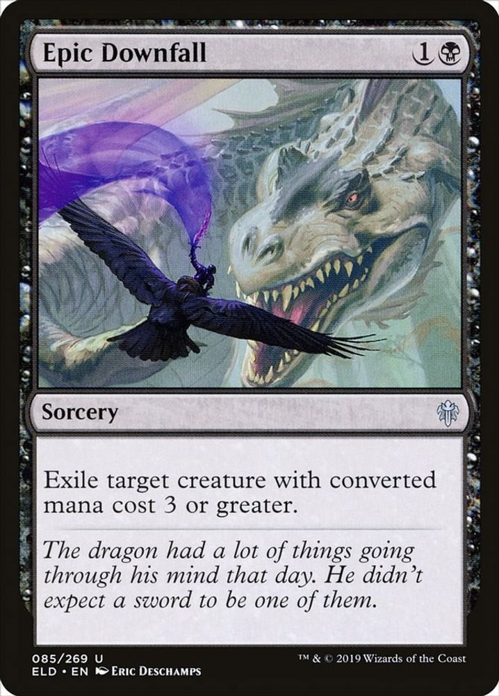 2019 Magic: The Gathering: Throne of Eldraine (ELD) - Epic Downfall (#85, Uncommon) (Foil, Near Mint)