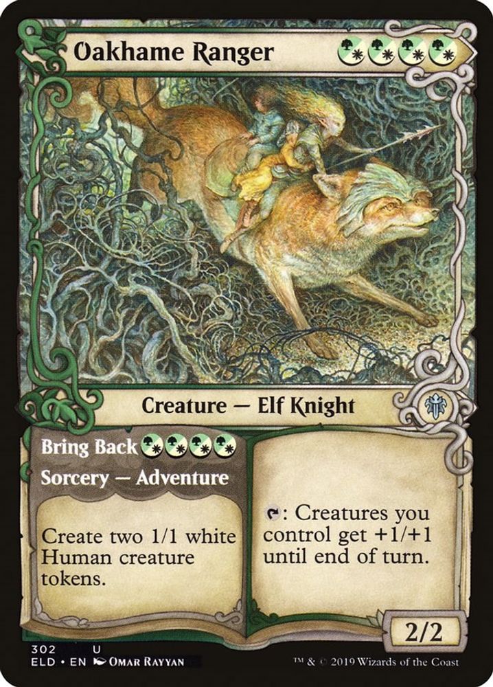 2019 Magic: The Gathering: Throne of Eldraine (ELD) - Oakhame Ranger Showcase (#302, Uncommon) (, Near Mint)