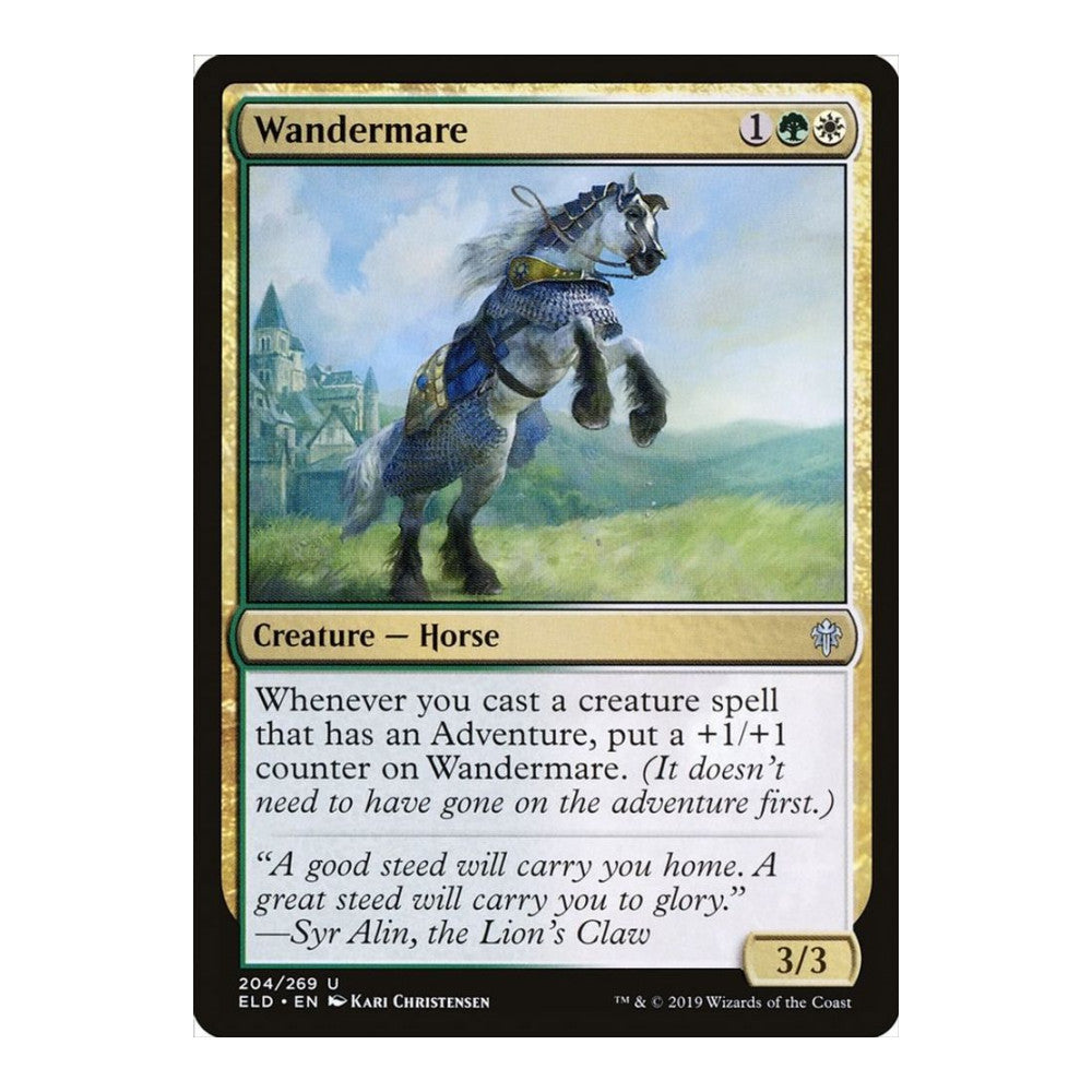 2019 Magic: The Gathering: Throne of Eldraine (ELD) - Wandermare (#204, Uncommon) (, Near Mint)