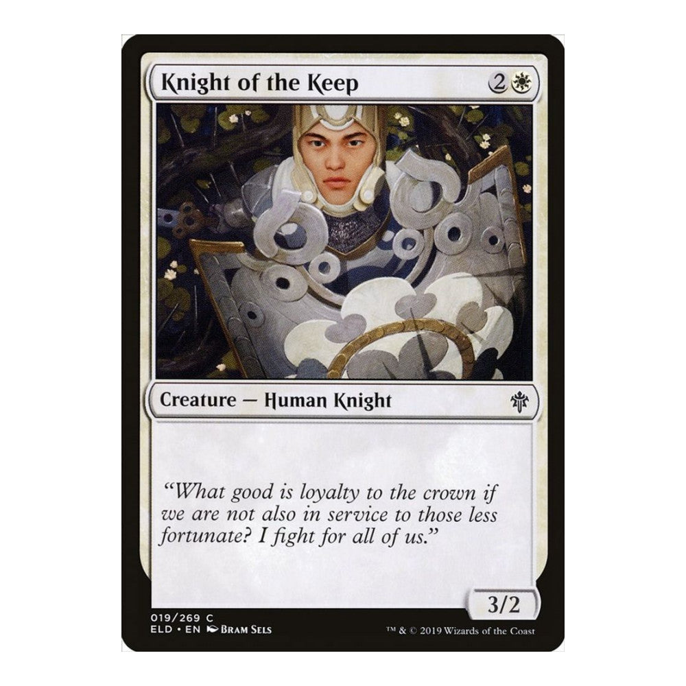 2019 Magic: The Gathering: Throne of Eldraine (ELD) - Knight of the Keep (#19, Common) (, Near Mint)