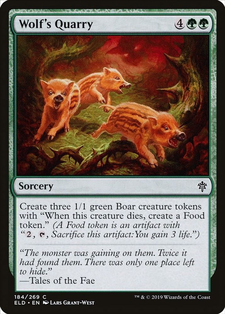 2019 Magic: The Gathering: Throne of Eldraine (ELD) - Wolfs Quarry (#184, Common) (, Near Mint)