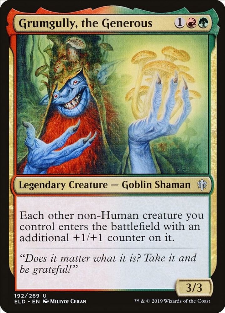 2019 Magic: The Gathering: Throne of Eldraine (ELD) - Grumgully the Generous (#192, Uncommon) (, Near Mint)
