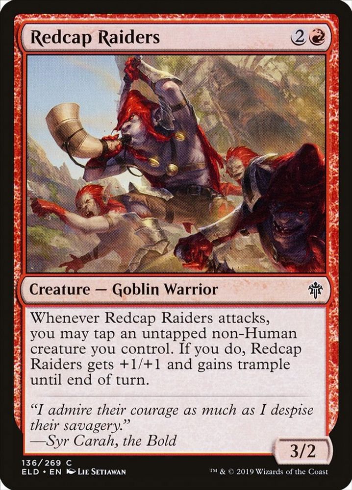 2019 Magic: The Gathering: Throne of Eldraine (ELD) - Redcap Raiders (#136, Common) (, Near Mint)