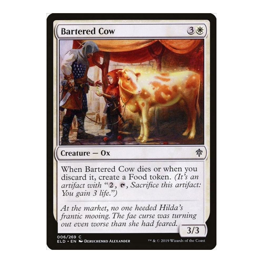 2019 Magic: The Gathering: Throne of Eldraine (ELD) - Bartered Cow (#6, Common) (, Near Mint)