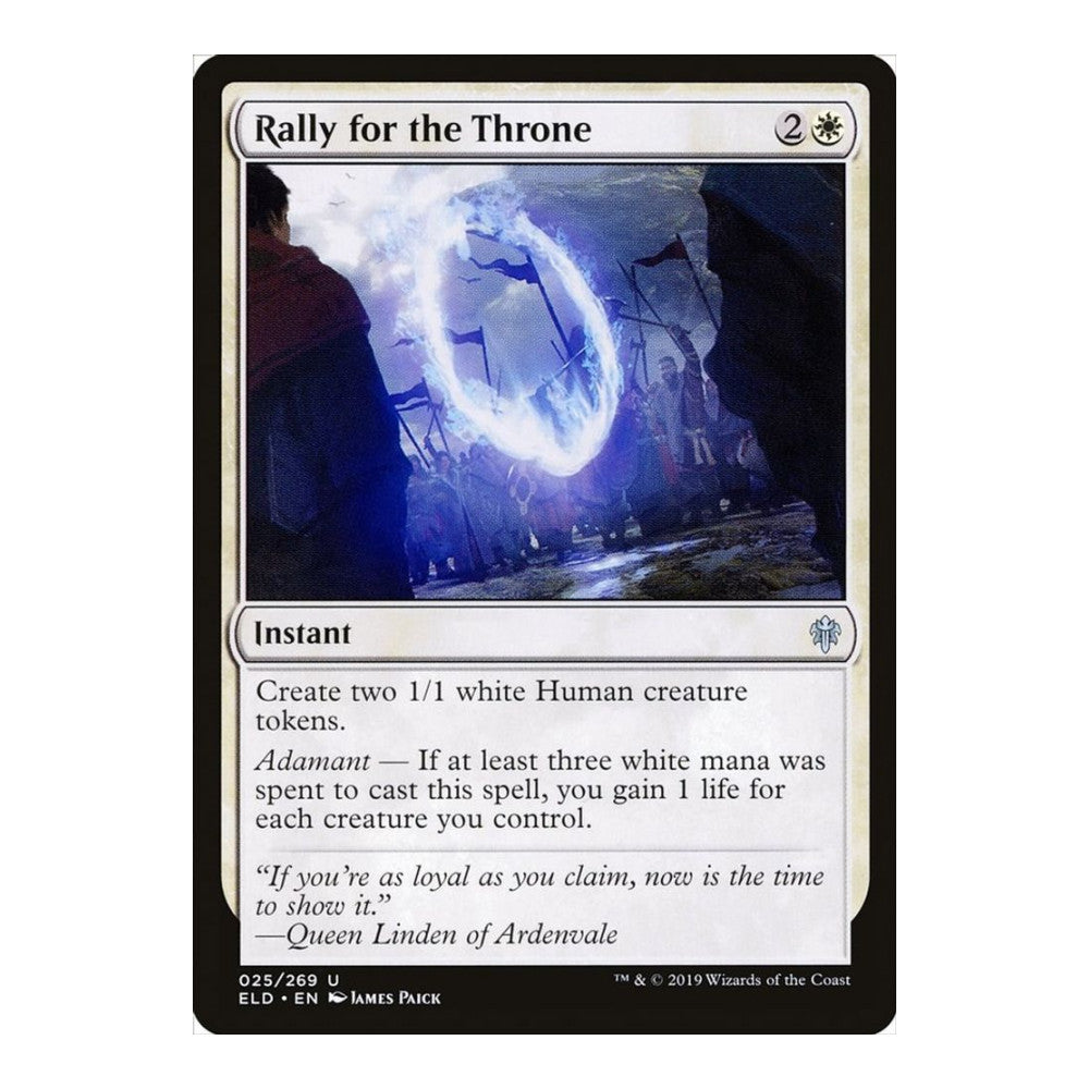 2019 Magic: The Gathering: Throne of Eldraine (ELD) - Rally for the Throne (#25, Uncommon) (, Near Mint)