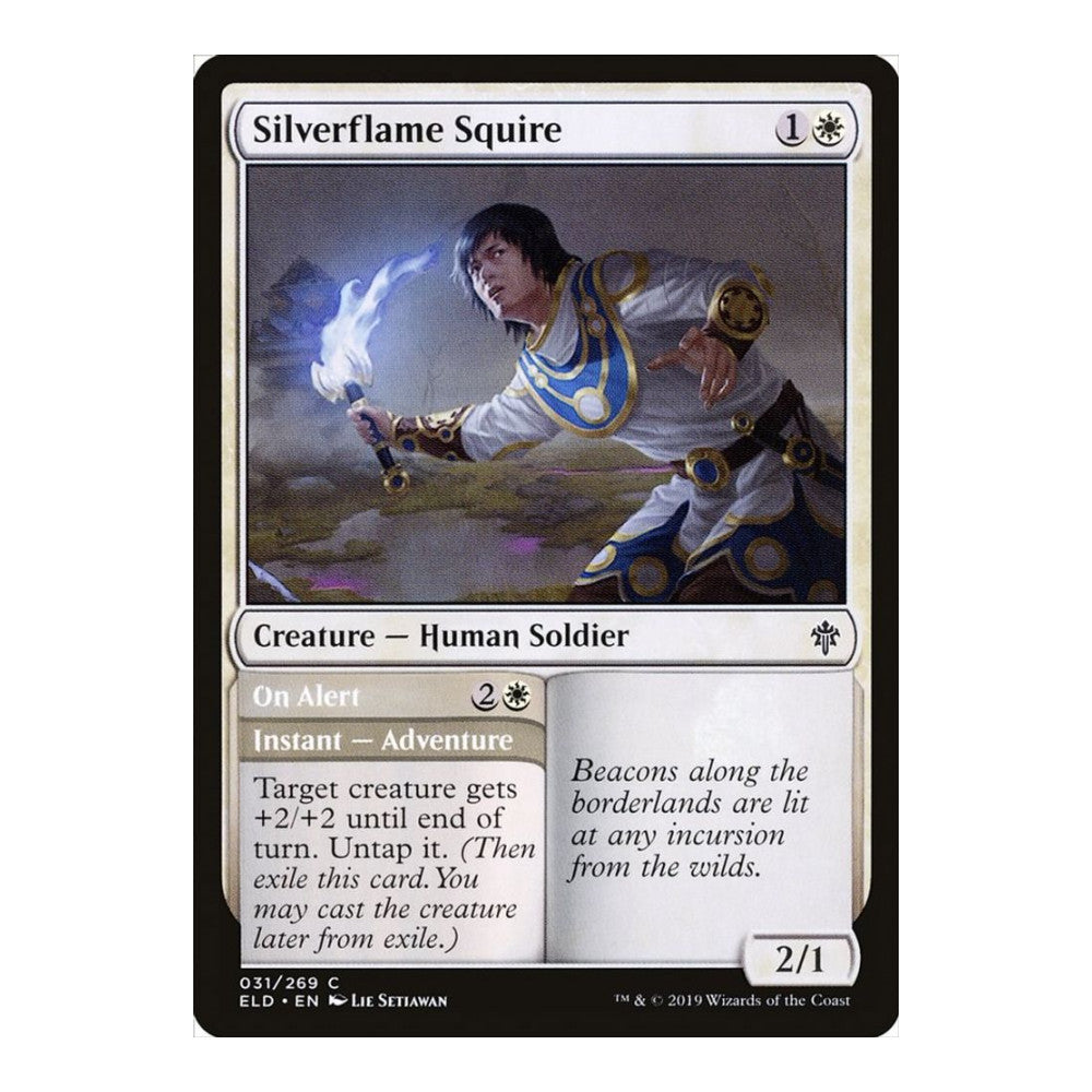 2019 Magic: The Gathering: Throne of Eldraine (ELD) - Silverflame Squire (#31, Common) (, Near Mint)