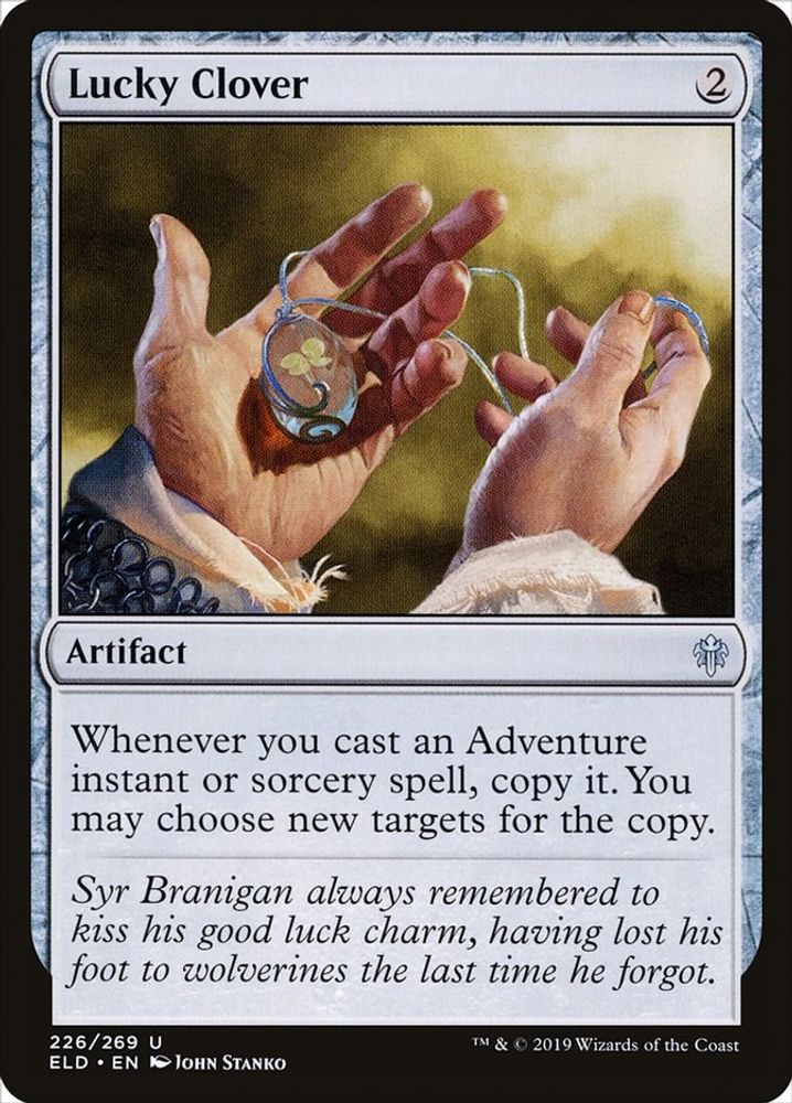 2019 Magic: The Gathering: Throne of Eldraine (ELD) - Lucky Clover (#226, Uncommon) (, Near Mint)