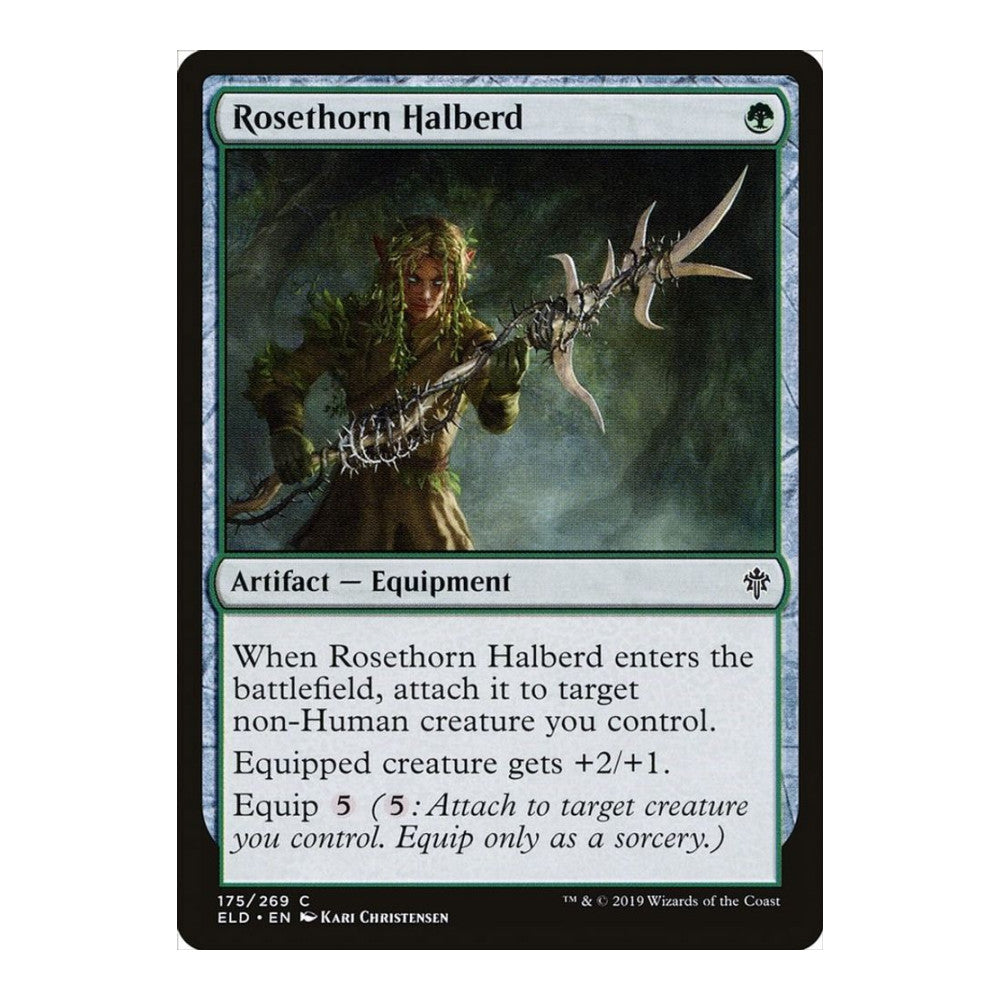 2019 Magic: The Gathering: Throne of Eldraine (ELD) - Rosethorn Halberd (#175, Common) (, Near Mint)