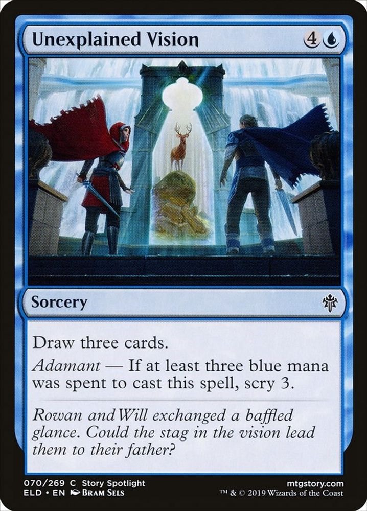 2019 Magic: The Gathering: Throne of Eldraine (ELD) - Unexplained Vision (#70, Common)