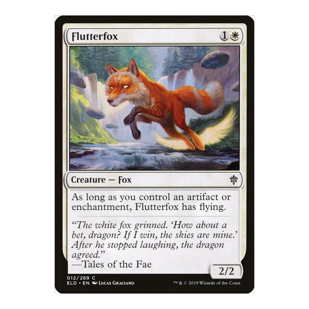 2019 Magic: The Gathering: Throne of Eldraine (ELD) - Flutterfox (#12, Common) (, Near Mint)