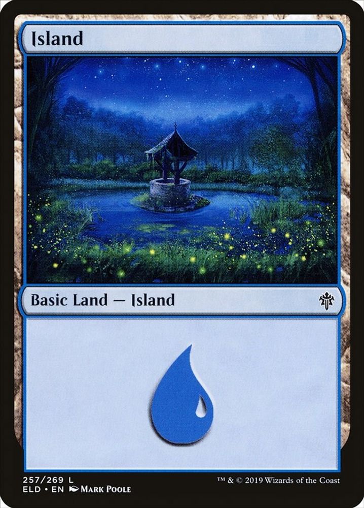 2019 Magic: The Gathering: Throne of Eldraine (ELD) - Island 257 (#257, Land) (, Near Mint)