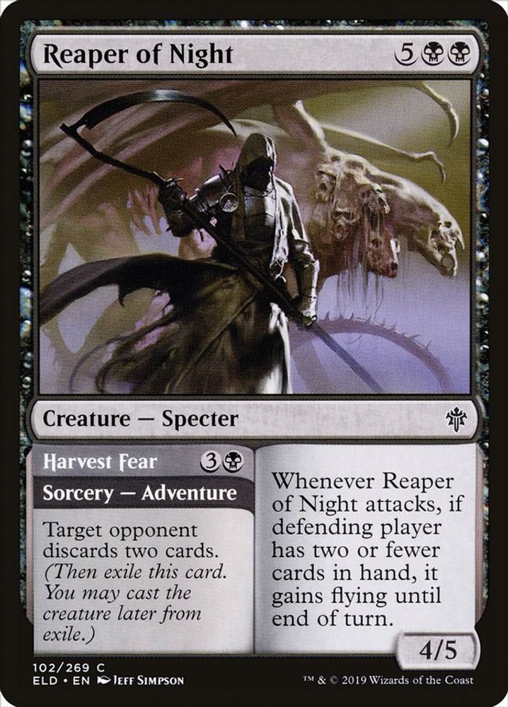 2019 Magic: The Gathering: Throne of Eldraine (ELD) - Reaper of Night (#102, Common) (, Near Mint)