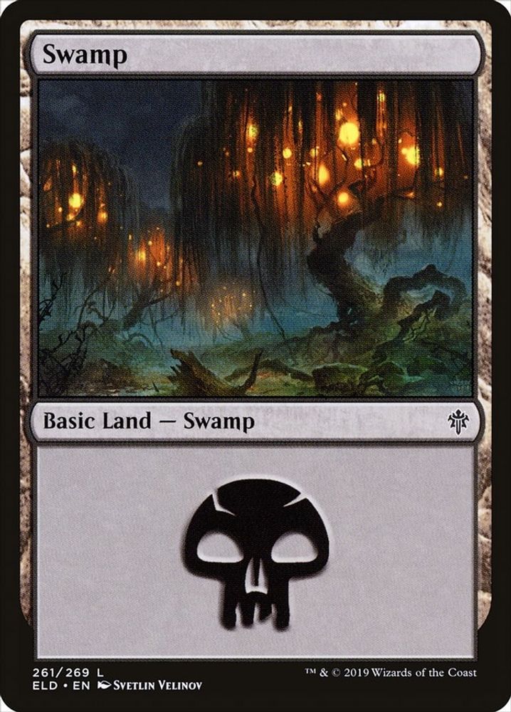 2019 Magic: The Gathering: Throne of Eldraine (ELD) - Swamp 261 (#261, Land) (, Near Mint)